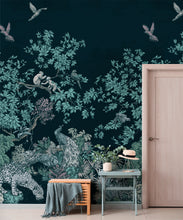Load image into Gallery viewer, Sinharaja Mural • Teal • Insitu