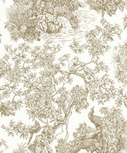 Load image into Gallery viewer, Sinharaja Wallpaper • Vintage Jungle Toile Wallpaper • Ochre • Swatch