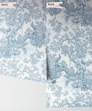 Load image into Gallery viewer, Sinharaja Wallpaper • Vintage Jungle Toile Wallpaper • Sapphire • Rolls