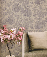 Load image into Gallery viewer, Sinharaja Wallpaper • Vintage Jungle Toile Wallpaper • Tan • Insitu