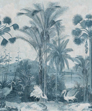 Load image into Gallery viewer, South Asian Subcontinent Wallpaper Mural •Bethany Linz • Palm Tree Mural • Indigo • Swatch