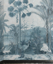 Load image into Gallery viewer, South Asian Subcontinent Wallpaper Mural •Bethany Linz • Palm Tree Mural • Indigo • Insitu