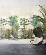 Load image into Gallery viewer, South Asian Subcontinent Wallpaper Mural •Bethany Linz • Palm Tree Mural • Beige • Panels
