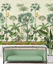 Load image into Gallery viewer, Indian Summer Wallpaper Mural •Bethany Linz • Palm Tree Mural • Aged • Insitu