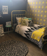 Load image into Gallery viewer, Swiss Linen Yellow is a textural gray wallpaper