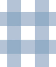 Load image into Gallery viewer, Mel's Buffalo Check Wallpaper • Pale Blue Plaid Wallpaper Swatch