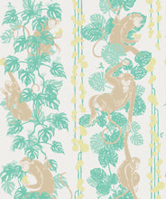 Load image into Gallery viewer, 5 Monkeys in Hawaii is a Monkey Leaf Wallpaper