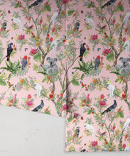 Load image into Gallery viewer, Australia Wallpaper • Cockatoos, Koalas, Parrots, Finches • Milton &amp; King USA • Coral Wallpaper Roll