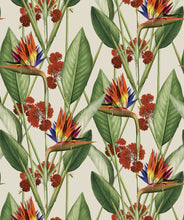 Load image into Gallery viewer, Birds Of Paradise in Canvas is a large scale floral wallpaper