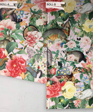 Load image into Gallery viewer, Bush Bouquet Spring Wallpaper • Coral Colored Wallpaper • Assorted Color and Multi-color wallpaper • Floral Wallpaper • Wallpaper With Forest Animals • Rolls