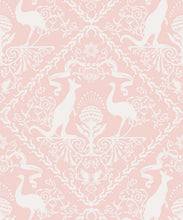 Load image into Gallery viewer, In Australia We Trust Coral • Australian Wallpaper • Australian Coat of Arms • Milton &amp; King USA • Pink Wallpaper Swatch