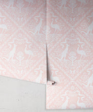 Load image into Gallery viewer, In Australia We Trust Coral • Australian Wallpaper • Australian Coat of Arms • Milton &amp; King USA • Pink Wallpaper Rolls