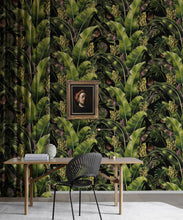 Load image into Gallery viewer, Kingdom Palm Night • Tropical Leaf Wallpaper • Milton &amp; King