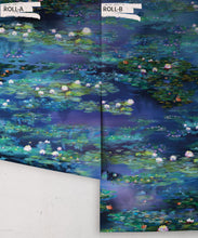Load image into Gallery viewer, Water Lillies Wallpaper • Abstract Wallpaper • Dreamy Wallpaper • Blue Wallpaper • Rolls