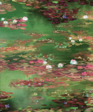 Load image into Gallery viewer, Water Lillies Wallpaper • Abstract Wallpaper • Dreamy Wallpaper • Green Fairy Wallpaper • Swatch