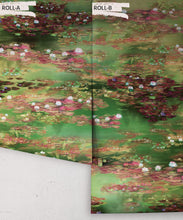 Load image into Gallery viewer, Water Lillies Wallpaper • Abstract Wallpaper • Dreamy Wallpaper • Green Fairy Wallpaper • Rolls