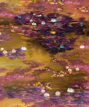Load image into Gallery viewer, Water Lillies Wallpaper • Abstract Wallpaper • Dreamy Wallpaper • Luminere Wallpaper • Swatch