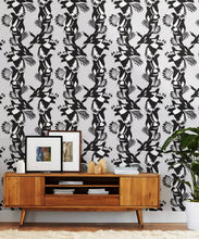 Load image into Gallery viewer, Magpie Wallpaper • Milton &amp; King USA • Black &amp; White Wallpaper Insitu