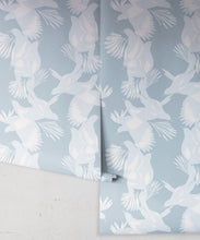 Load image into Gallery viewer, Magpie Wallpaper • Milton &amp; King USA • Blue Bell Wallpaper Roll