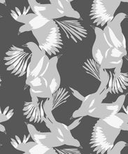 Load image into Gallery viewer, Magpie Wallpaper • Milton &amp; King USA • Slate Charcoal Black Wallpaper Swatch