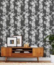 Load image into Gallery viewer, Magpie Wallpaper • Milton &amp; King USA • Slate Charcoal Black Wallpaper Insitu
