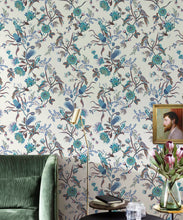 Load image into Gallery viewer, Matilda Wallpaper • Cockatoo, kookaburra • Australian Wallpaper • Milton &amp; King USA • Blue Bell Insitu