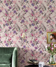 Load image into Gallery viewer, Matilda Wallpaper • Cockatoo, kookaburra • Australian Wallpaper • Milton &amp; King USA • Pinky Insitu