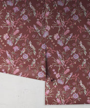 Load image into Gallery viewer, Matilda Wallpaper • Cockatoo, kookaburra • Australian Wallpaper • Milton &amp; King USA • Plum Roll