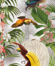 Load image into Gallery viewer, Paradise Wallpaper with tropical leaves and exotic birds