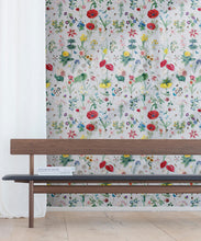 Load image into Gallery viewer, Jolie Wallpaper • Floral Wallpaper • Canvas • Insitu
