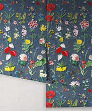 Load image into Gallery viewer, Jolie Wallpaper • Floral Wallpaper • Cobalt • Rolls
