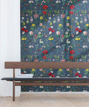 Load image into Gallery viewer, Jolie Wallpaper • Floral Wallpaper • Cobalt • Insitu