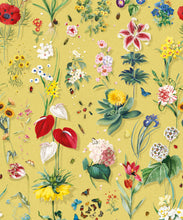 Load image into Gallery viewer, Jolie Wallpaper • Floral Wallpaper • Golden • Swatch