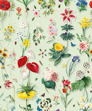 Load image into Gallery viewer, Jolie Wallpaper • Floral Wallpaper • Mint • Swatch