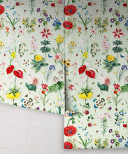 Load image into Gallery viewer, Jolie Wallpaper • Floral Wallpaper • Mint • Rolls