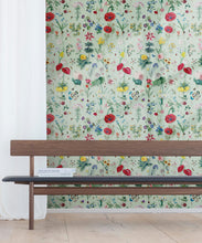 Load image into Gallery viewer, Jolie Wallpaper • Floral Wallpaper • Mint • Insitu