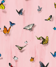 Load image into Gallery viewer, Papilio Wallpaper • Butterfly Wallpaper With Butterflies • Pink • Swatch