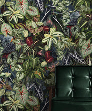 Load image into Gallery viewer, Verde Wallpaper • Green Leaf Wallpaper • Botanical Wallpaper • Blu • Insitu