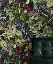 Load image into Gallery viewer, Verde Wallpaper • Green Leaf Wallpaper • Botanical Wallpaper • Jungle • Insitu