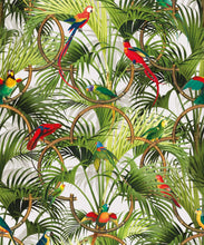 Load image into Gallery viewer, Copacabana Wallpaper • Tropical Bird Wallpaper • Canvas • Swatch