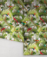 Load image into Gallery viewer, Copacabana Wallpaper • Tropical Bird Wallpaper • Canvas • Roll