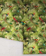 Load image into Gallery viewer, Copacabana Wallpaper • Tropical Bird Wallpaper • Greenery • Roll