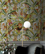 Load image into Gallery viewer, Felis Wallpaper • Animal Wallpaper with Lions, Tigers &amp; Leopards • Canvas • Insitu