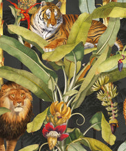 Load image into Gallery viewer, Felis Wallpaper • Animal Wallpaper with Lions, Tigers &amp; Leopards • Night • Swatch