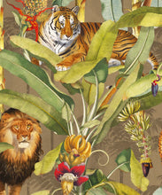 Load image into Gallery viewer, Felis Wallpaper • Animal Wallpaper with Lions, Tigers &amp; Leopards • Oak • Swatch