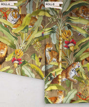 Load image into Gallery viewer, Felis Wallpaper • Animal Wallpaper with Lions, Tigers &amp; Leopards • Oak • Roll