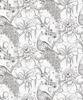 Paradise Wallpaper • Bird Wallpaper • Ink • Swatch