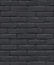 Load image into Gallery viewer, Amsterdam brick is a black brick wallpaper