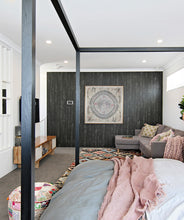Load image into Gallery viewer, Black wooden boards wallpaper