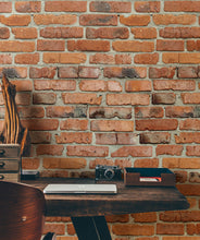 Load image into Gallery viewer, camden factory bricks is a realistic red brick wallpaper